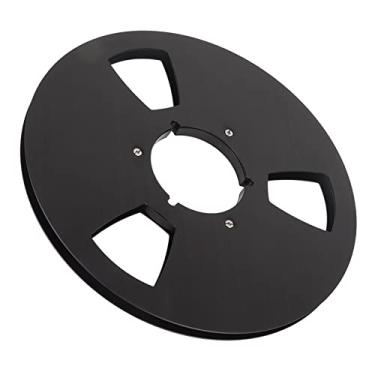 Imagem de aqxreight Balu -fita de Alumínio Vazio de 1/4 de Polegada de 10 Polegadas Com Flange NAB de 3 Orifícios para Decks de Carretel Aberto e Gravação Analógica (Preto)