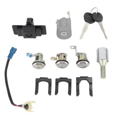 Imagem de Luocute Substituição do Conjunto de Teclas do Cilindro de Trava de Carro, Cilindros de Bloqueio de Ignição de Substituição Automotiva, MR259111 Substitua para Pajero Montero 2nd 1990 a