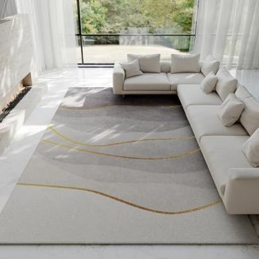 Imagem de Tapete leve e luxuoso para sala de estar, espesso, macio e fofo, decoração para quarto, cabeceira, moderno e simples, para sala de estar (200x250 cm/C)