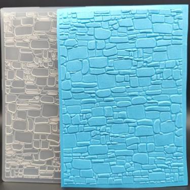 Imagem de Pasta de plástico em relevo, 12 x 17 cm, 3D, côncava, convexa, azulejos, papel, artesanato, impressões texturizadas de plástico para fazer cartões, scrapbooking