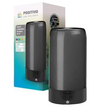 Imagem de Smart Luminária De Mesa Wi-fi Positivo Casa Inteligente 7,5W RGB 16Milhões De Cores - Controle Por Voz