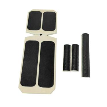 Imagem de KiBcsLic Prancha de equilíbrio para perna única, extensor de pés, exercício de estabilidade de madeira, fortalecedor de tornozelo e pé, exercitador para