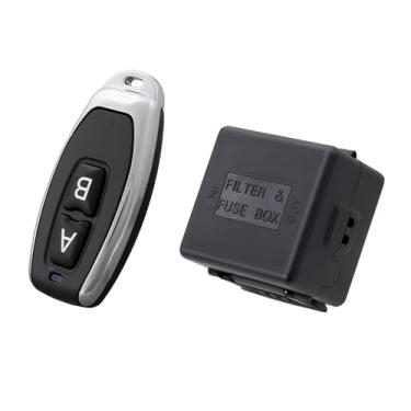 Imagem de Kit de interruptor de controle remoto RF sem fio DC 12V com alcance máximo de 50 m, suporte a saída de bloqueio automático de clique para portas de luzes