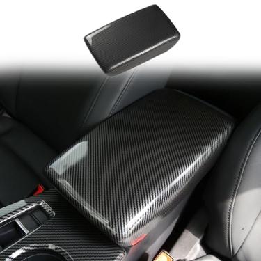 Imagem de Arcoche Capa de apoio de braço do console central para Honda 2022-2026 Civic protetor antiarranhões almofada de console central acessórios Civic de 11ª geração (fibra de carbono brilhante)