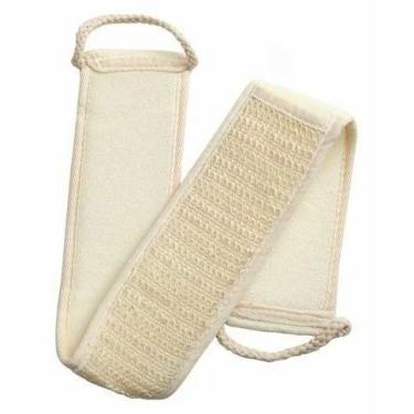 Imagem de Esponja Esfoliante para Banho com Cordão 67.5x8x0.5cm - Ferramenta de Massagem e Limpeza Corporal para Banho e Relaxamento