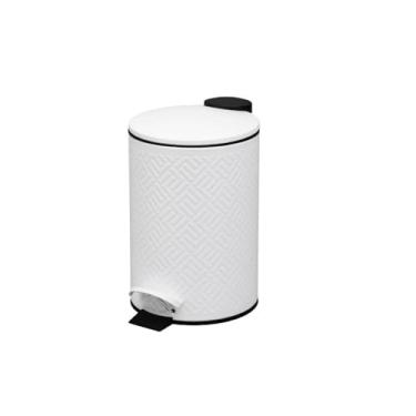 Imagem de Lixeira de Metal c/Pedal Mosaic Branco, Paramount