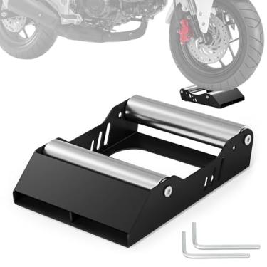 Imagem de IUVWISN Suporte de rolo de limpeza de roda de motocicleta para Dirt Pit Bike Sport Street Bike E-Bike Electric Dirt Bike Dual Sport (pneus <160 mm), suporte de paddock para limpeza de pneus e