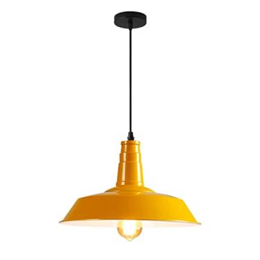 Imagem de CHENKUI Lustres de metal industrial Macaron Abajur decoração dinamarquesa luminária pendente luminárias base E27/E26, lustre de teto criativo de cabeceira para sala de jantar, quarto, corredor, quarto