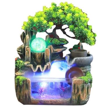 Imagem de XFNVXC Fontes de Água Interior Fonte de Mesa Pequeno Tanque de Peixes de Vidro Fluindo Água Decorativa Ornamentos Fonte de Mesa Fonte de Mesa