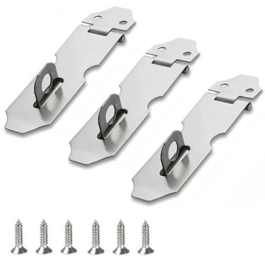 Imagem de LEPEVNEY Pacote com 3, ferrolho de cadeado de aço inoxidável, 5 cm, trava de porta para portas, janelas, armários, gaiolas para animais de estimação, caixas