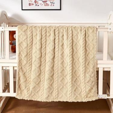 Imagem de Cobertor de bebê Yurhap Sherpa Fleece Cozy 76x102 cm cáqui