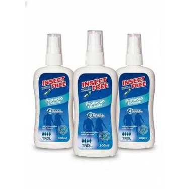 Imagem de Insect Free Repelente de Insetos - 100ml - TROL, Kit com 3 unidades