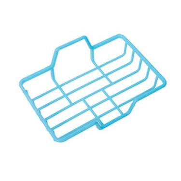 Imagem de Soapbox Caixa de sabão de drenagem prática durável e econômica rack de armazenamento de sabão portátil montado na parede (azul)