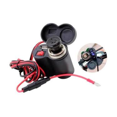 Imagem de Tomada Usb Acendedor De Carro Moto Na Caixa - Fu Xing