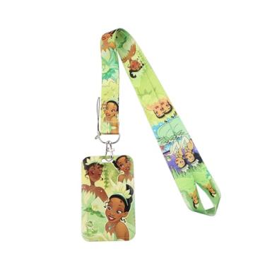 Imagem de Cordão de sapo rosa de desenho animado engraçado, cordão de suporte de crachá de desenho animado para cartão, viagem (verde)