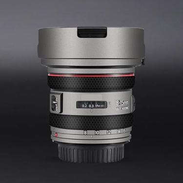 Imagem de Adesivo de lente de câmera EF 8-15 4 L para Canon EF 8-15 mm F4 L revestimento película protetora vinil decalque pele (titânio)