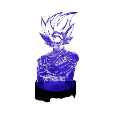 Imagem de Lâmpada 3D Dragon Ball Z Goku Vegeta Gohan Figuras De Ação PVC Brinque