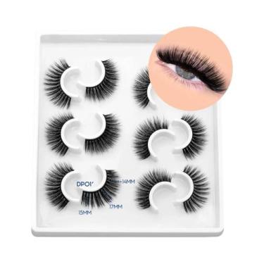 Imagem de Cílios Postiços 8D Espessos E Volumosos Lasvirey Para Maquiagem Dramát