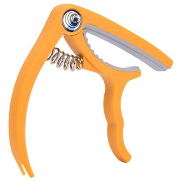 Imagem de LiebeWH Capo de Guitarra, Removedor de Pino de Ponte Leve de Plástico, Acessório de Ukulele de Guitarra de 4 a 6 Cordas para Músicos (K74 amarelo)