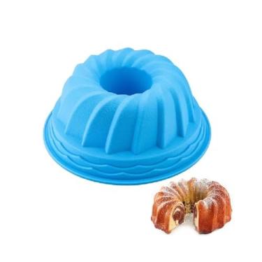 Imagem de Forma de Silicone Redonda Antiaderente Assadeira Air Fryer