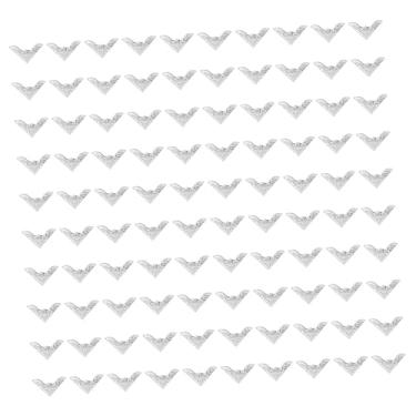 Imagem de Fiocias Protetores de Canto Metálicos para Livros, Porta-retratos, Decorativos E Multifuncionais para Jornais, Cardápios, álbuns de Recortes E Outros, 100 Peças de Prata, Tamanho real