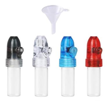 Imagem de AKIRAMERUNA - Garrafa decorativa de vidro portátil para cozinha, dispensador de especiarias, garrafa de armazenamento portátil à prova de vazamento para acampamento ao ar livre e viagens