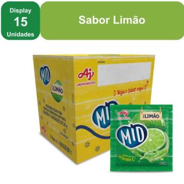 Imagem de Kit Refresco em Pó MID Sabor Limão Com 15 Unidades de 20g