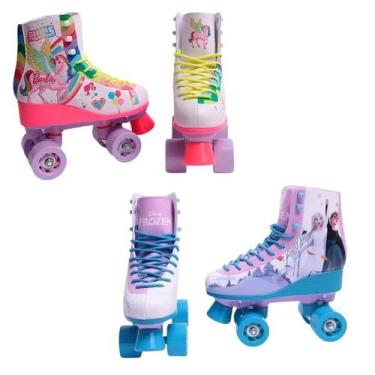 Imagem de Patins Estiloso Ajustável Infantil 4 Rodas - Fun, Frozen 35, 36