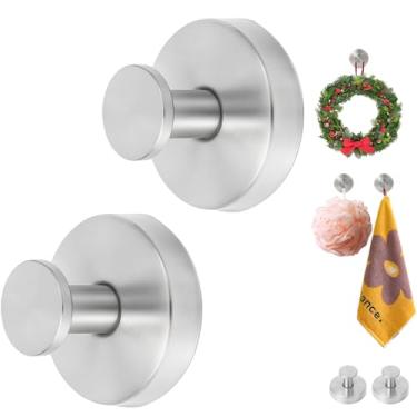 Imagem de Trzzyan Ganchos de ventosa, ganchos de ventosa para chuveiro, ganchos de toalha removíveis para parede de porta de vidro da janela do banheiro, gancho de guirlanda de roupão de banho para pendurar