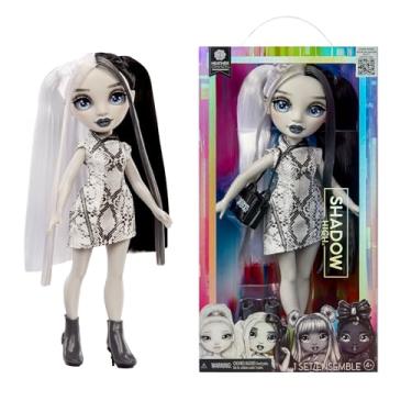 Imagem de RAINBOW HIGH Shadow High Heather Grayson Boneca moderna em escala de cinzento de 28 cm, cabelo e roupa em preto e branco, bolsa com estilo, bonito presente para crianças dos 4 aos 10 anos