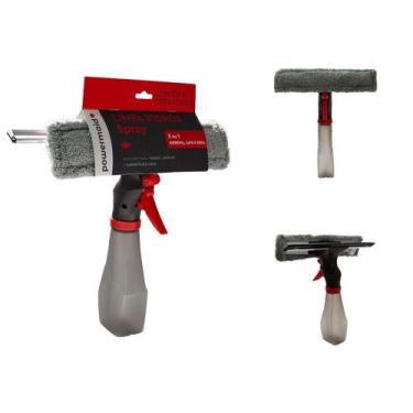 Imagem de Mop 3 em 1 Rodo Rodinho Limpa Vidros Spray c/ Reservatório - Powermaid