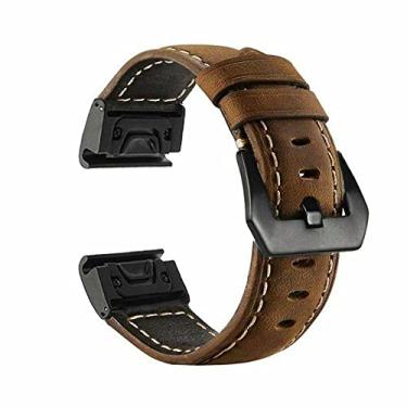 Imagem de Clouism Pulseira de relógio de ajuste rápido de 22 26 mm para Garmin Fenix 7X 7 6 6X Pro 5X 5 3HR 935 945 MK2 S60 S62 Pulseira de silicone de couro genuíno (Cor: H, Tamanho: Para Descent G1-S60)