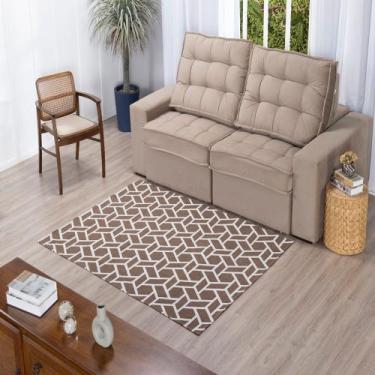 Imagem de Tapete Jacquard Emborrachado Geométrico Moderno Para Sala e Quarto 1,5