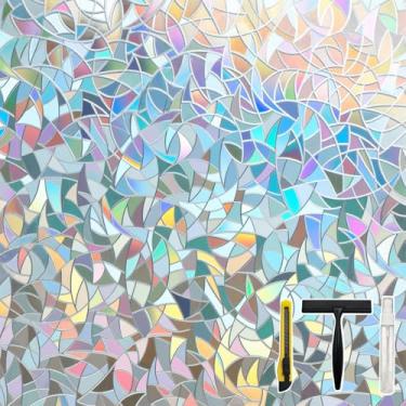 Imagem de Pickhonk Película de privacidade para janela Película de vidro colorido para colorir, adesivos de vidro com bloqueio de UV, isolamento térmico, janelas domésticas, 35,4 x 78,7 polegadas