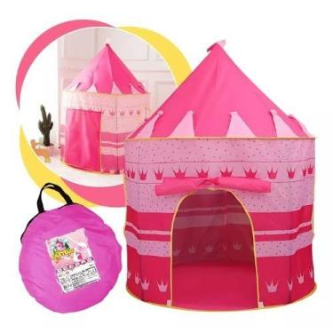 Imagem de Barraca tenda Toca Cabaninha Castelo Infantil menina Rosa - Etitoys