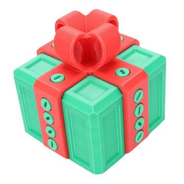Imagem de Asixxsix Caixa de Presente Irritante, Caixa de Brincadeira de Presente Engraçada e Irritante, Caixas de de Parafuso de Brincadeira Impressas Em 3D Interativas para Halloween, (Vermelho + Verde)