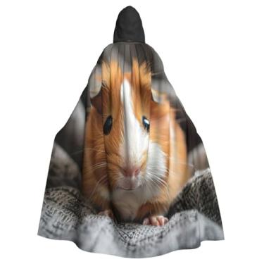 Imagem de XLLingL Capa com capuz para adultos com estampa de porquinho-da-índia, capa econômica para cosplay, adereços e fantasias capa de bruxa