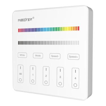 Imagem de LGIDTECH Controle remoto sem fio B3 Miboxer 2,4 GHz RF 4 Zonas RGB/RGBW montado na parede com painel inteligente alimentado por bateria, funciona com a série Mi.Light RGB/RGBW controlador de faixa de LED FUT037 FUT038