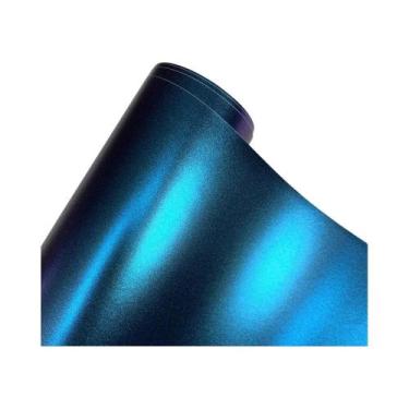 Imagem de Filme Vinílico Metálico Camaleão Roxo a Azul Com Brilho Para Envelopam