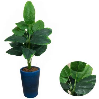 Imagem de Planta Artificial Bananeira Vaso Cone Marmorizado Completo - PlantaImp