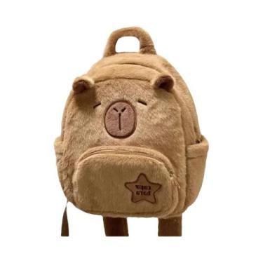 Imagem de Mochila Transversal De Pelúcia Kawaii Capybara Para Mulheres, Grande C