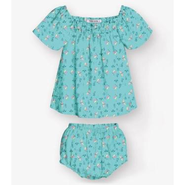 Imagem de Conjunto Bata com Calcinha Feminino Trick Nick Azul, GG, Azul