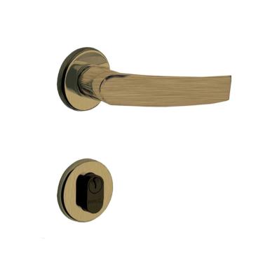 Imagem de Fechadura Para Porta de Entrada Oxidada 40mm com Roseta Mz950 Standard 03950a30x Papaiz Fechadur