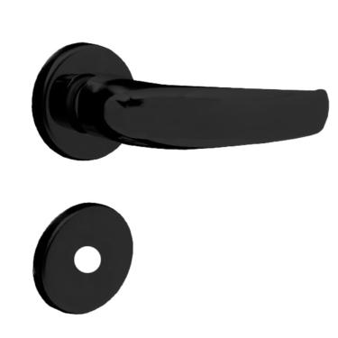 Imagem de Fechadura Para Porta de Banheiro Preto Fosco com Roseta Mz820 Standard1 03820x5pf Papaiz Fechadu