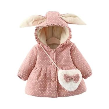 Imagem de Jaqueta De Inverno Para Meninas Em Algodão, Bonita, Com Capuz E Estamp