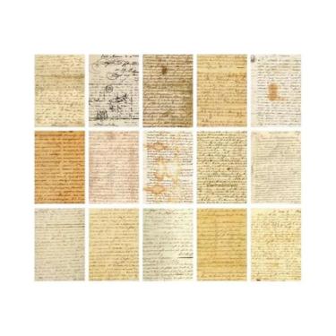 Imagem de Papel De Caderno Artístico Vintage Com 30 Folhas Para Decoração De Pla