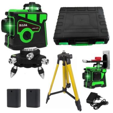 Imagem de Nível A Laser 12 Linhas 2 Baterias Com Maleta, Tripé De Metal De Até 1