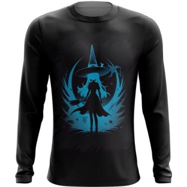 Imagem de Camiseta Manga Longa Bruxa Halloween Azul Festa 9 - Kasubeck Store®, B