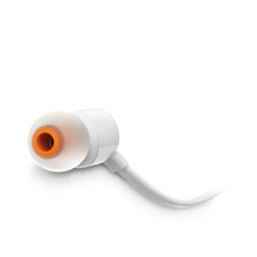 Imagem de JBL T110 Fone de Ouvido Intra auricular Pure Bass e microfone, Branco