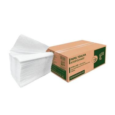 Imagem de Papel Toalha Ipel Interfolha 2000 Folhas Basic Simples 2 Dobras Empres